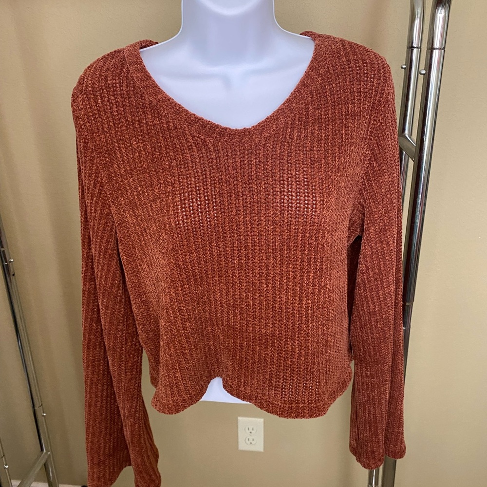 Altar’d State Rust sweater with bell sleeves